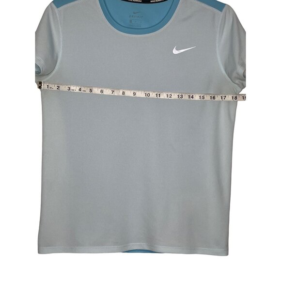 Nike Women's Breathe Rapid Dri -Fit Running Tee Blue Short Sleeve M - Picture 8 of 11